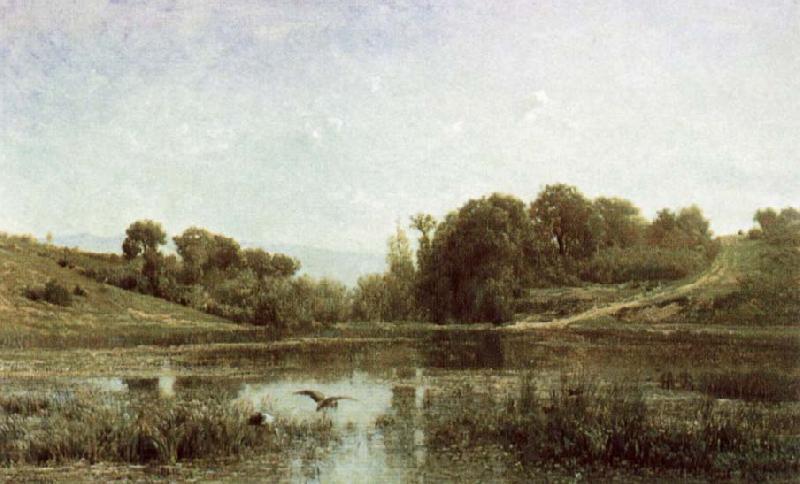 Charles Francois Daubigny The Pool at Gylieu Spain oil painting art